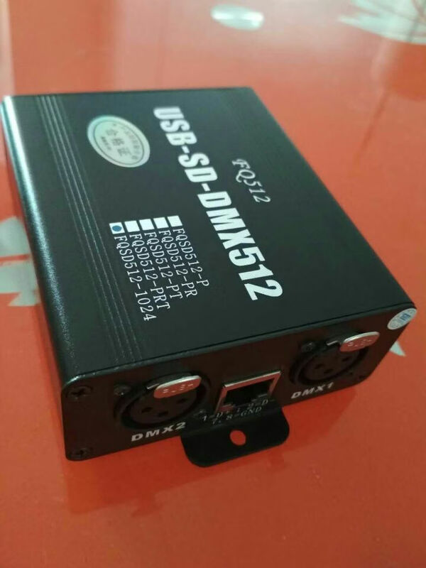 Yue Changsheng central control serial port RS232-485 to DMX512 interconnected intelligent broadcast control USB-SD card lighting recorder FQSD512-PRRS232 (512 channels)