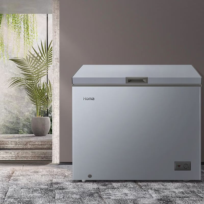 Homa Freezer Level 1 Energy Efficiency Variable Temperature 200/252 Freezer Freezer Horizontal Refrigeration and Freezer Household Dual-Purpose 218MF Deep Cold Brown