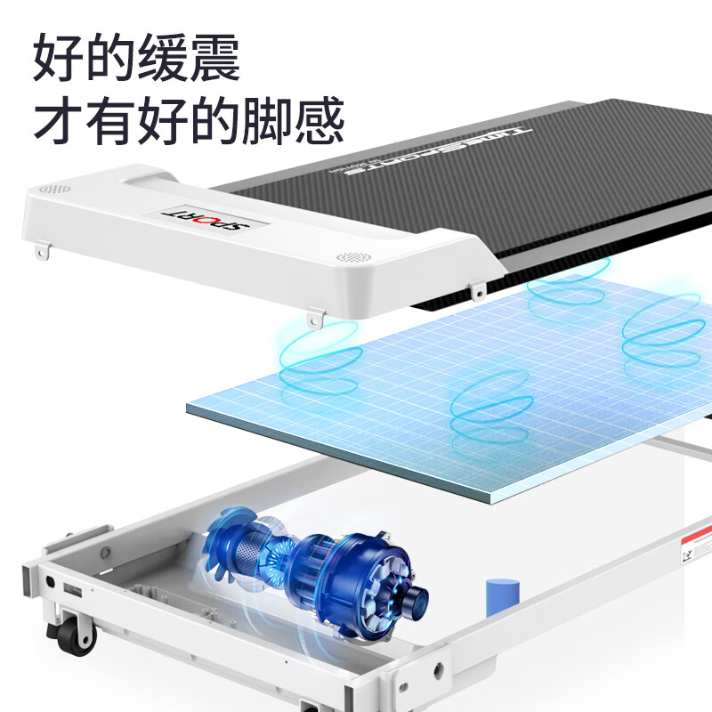 ANTEPOP treadmill for home use, noise reduction, foldable electric walking machine, indoor exercise, weight loss, sports and fitness equipment, black standard version, 10-speed speed adjustment, fully foldable