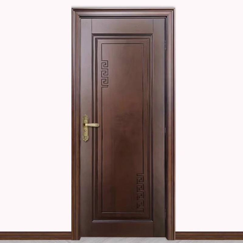 Solid wood door, bedroom door, oak painted door, room door, all solid wood door, villa set door, indoor concierge door customization, Thai oak door + delivery + installation + hardware