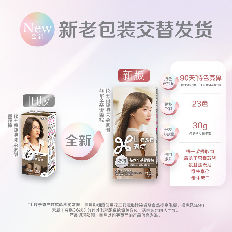 LIESE R.E.D same style foam hair dye CAWF3 Helsinki haze brown hair dye trendy color dye