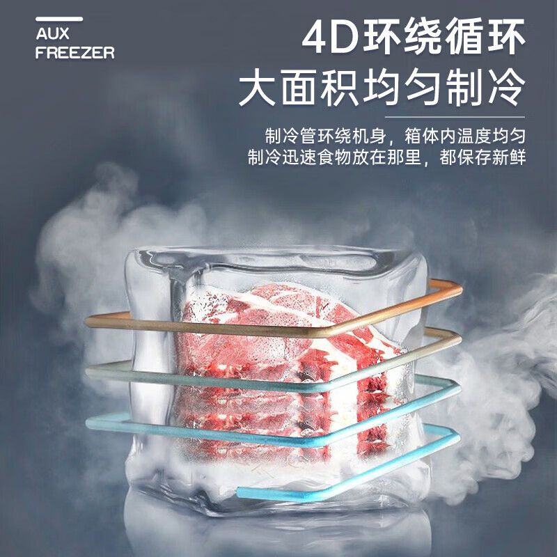 Oaks small freezer household power-saving fresh-keeping freezer commercial energy-saving mini small horizontal freezer breast milk storage cabinet refrigerator national supplement 128 upgraded frost-reducing model | can store 60 pounds of meat 28L