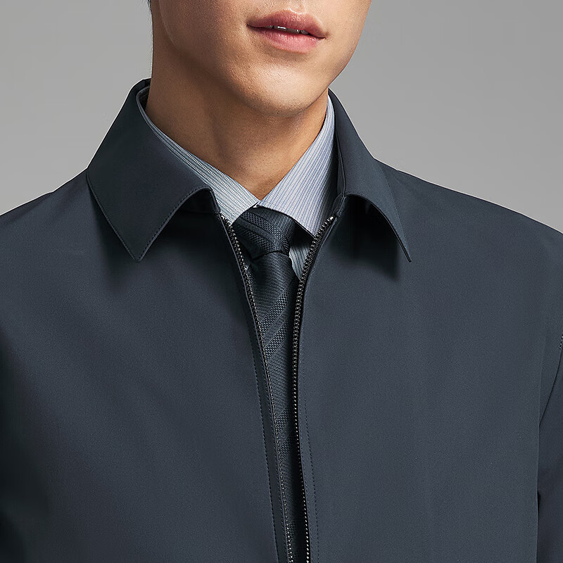 Youngor Jacket Men's High Quality Polyester Fiber Fabric Single Jacket Business Lapel Classic Men's Jacket 2025 New Product Collection Navy VJJK419866FFA L 175/96A (Recommended 130-150 catties)