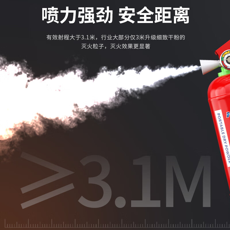 Haitian Fire Extinguisher 4kg Home Commercial Vehicle Mounted 1KG Portable Dry Powder Fire Extinguisher 5KG National Fire Certification 3C 4kg Dry Powder International Standard 3C Certification
