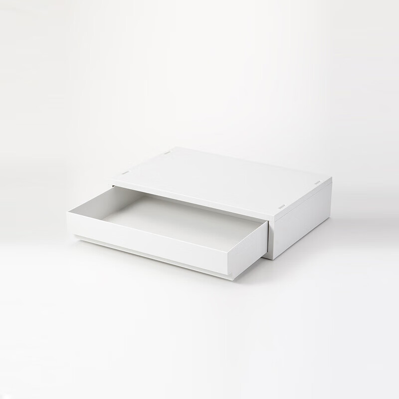 MUJI polypropylene storage box drawer type storage box storage box can be combined wide/thin/off-white 3S 37*26*9cm