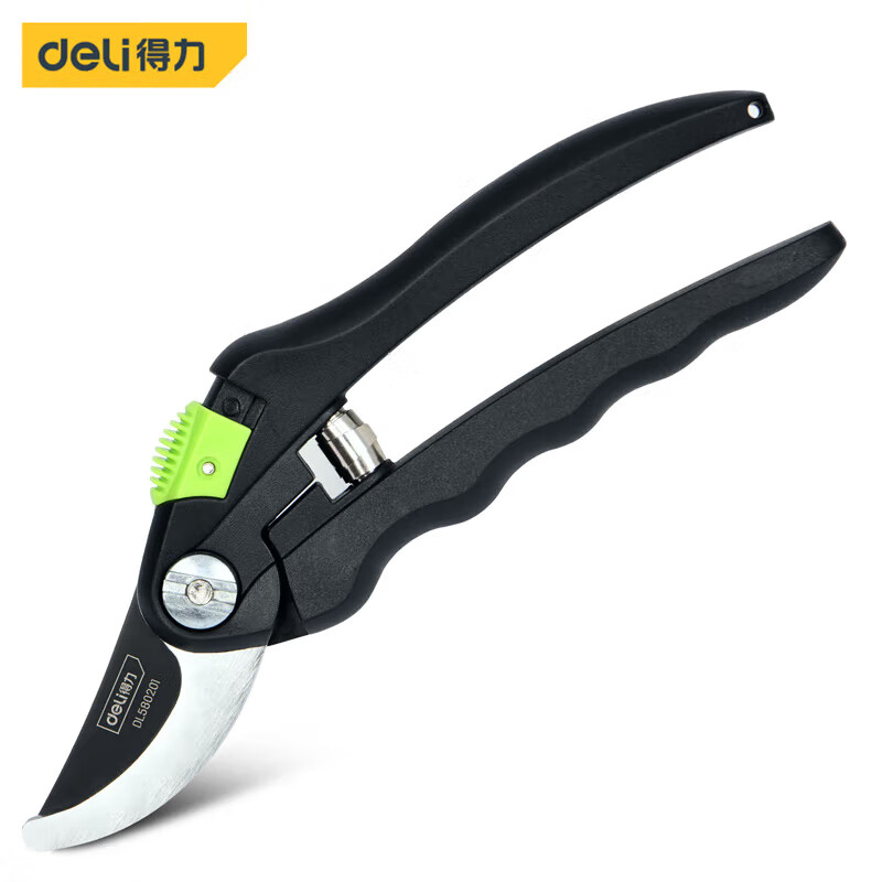 Deli special scissors for cutting branches, fruit tree gardening pruning shears, flower shears, floral branch pruning, garden thick branch scissors, 8-inch anti-pinch, labor-saving pruning shears