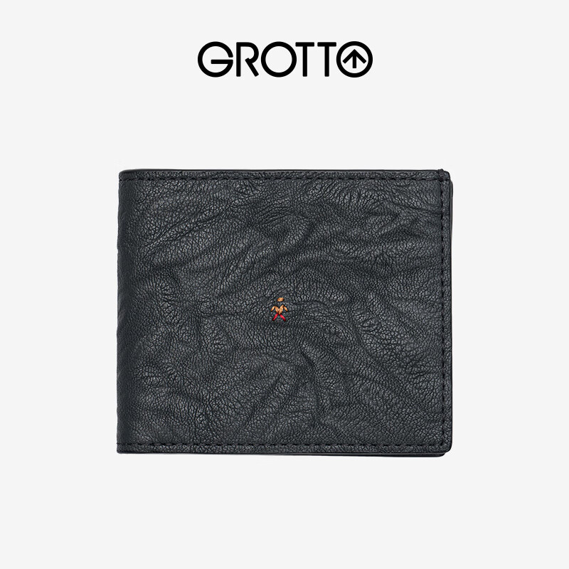 GeleGele Classic Short Wallet Genuine Leather Multi-Slot Card Holder Gift for Men and Women Classic Black (Little Boy) Ready in Stock