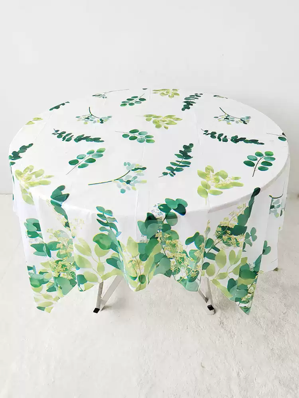Fantasy forest series 10 price disposable tablecloths kindergarten party pastoral camping rectangular tablecloth household plastic tablecloth 1.4X2.4m cream dessert 10 sheets/bag
