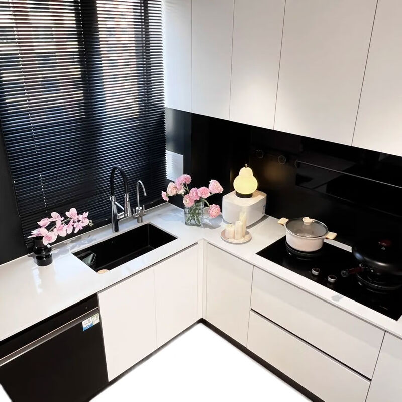 The cat cabinet door is customized, the solid wood painted blister door panel is customized, the French kitchen cabinet door panel is customized, the PET whole house is customized, the light luxury aluminum alloy Austrian pine board + German film