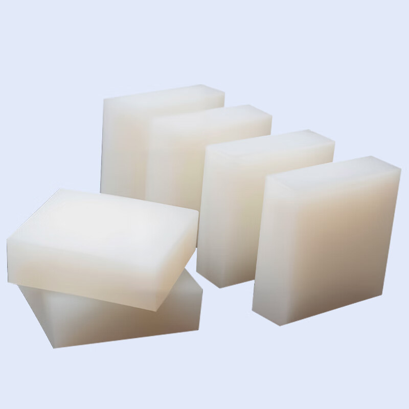 Huaji square silicone shock-absorbing pad white translucent high temperature resistant silicone pad block cuttable silicone pad 50*50*20mm (4 pieces)