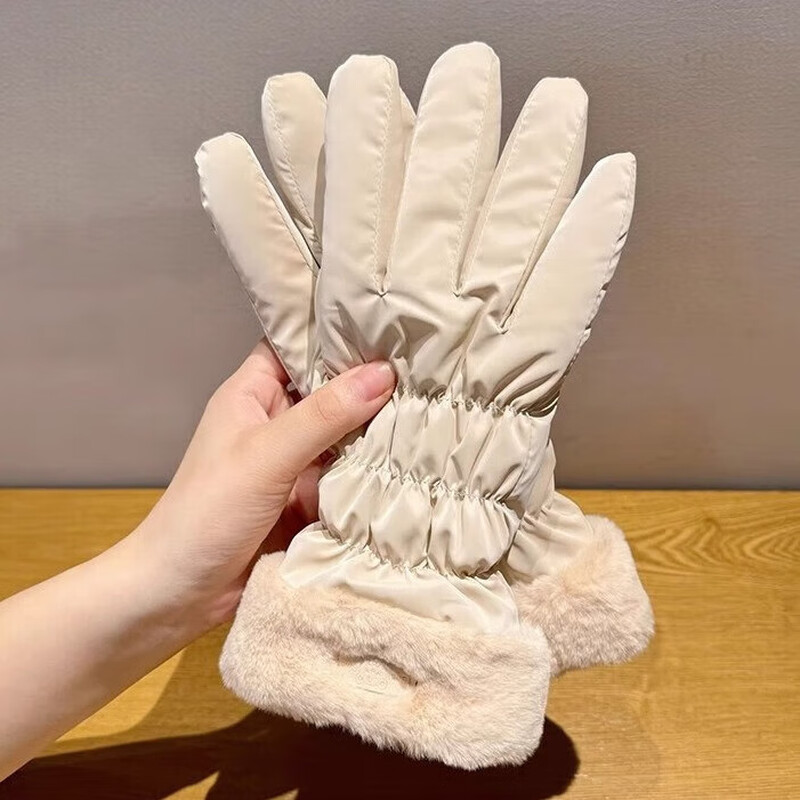 Cheguimu gloves for women in winter, thickened and velvet for cycling, cold protection, touch screen, women's outdoor cycling electric bicycle warm cotton gloves