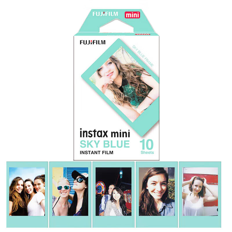 Fuji (FUJIFILM) instax instant mini photo paper/wide photo paper/square photo paper mini blue edge photo paper-10 sheets