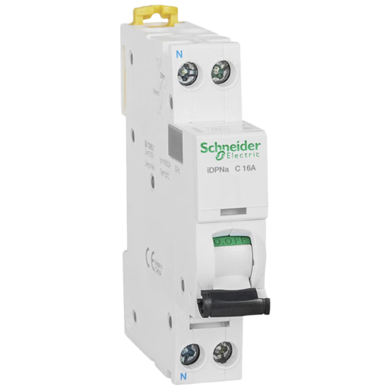 Schneider Electric air switch 1P+N C16A A9 series small household circuit breaker double in and double out main switch air switch without leakage protection iDPNa-C16A-4.5kA
