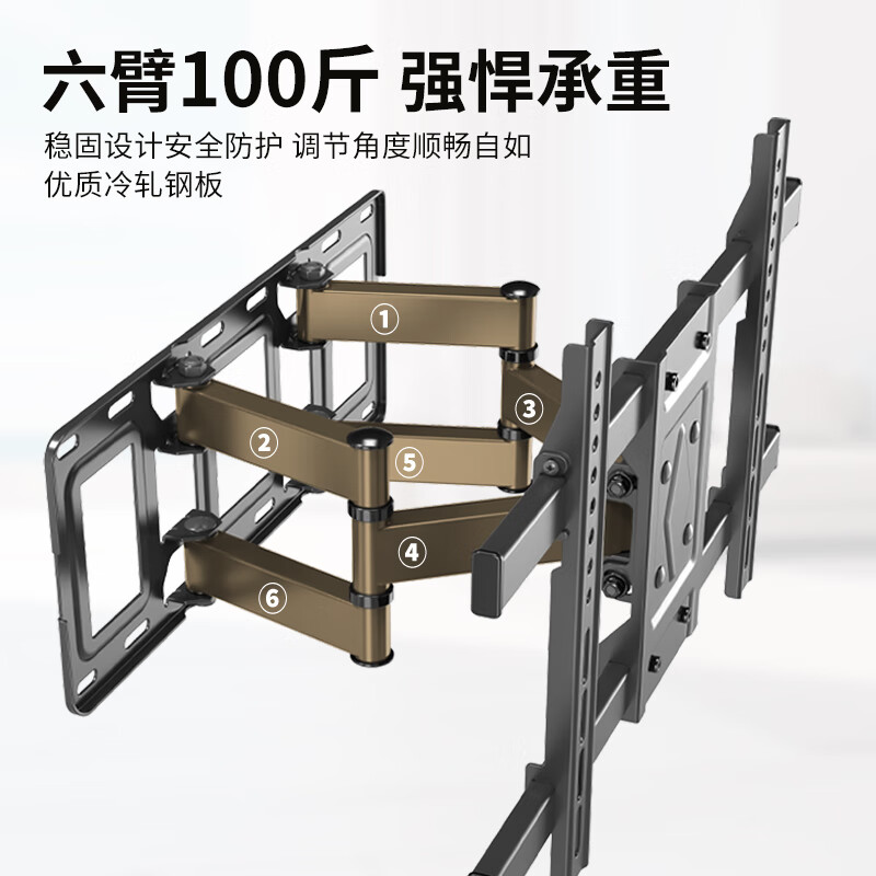 Jinying TV Telescopic Mount (40-80 inches) TV Bracket Wall Mounted Universal Telescopic Rotating TV Stand Xiaomi Hisense TCL Thunderbird Samsung Sony TV Stand