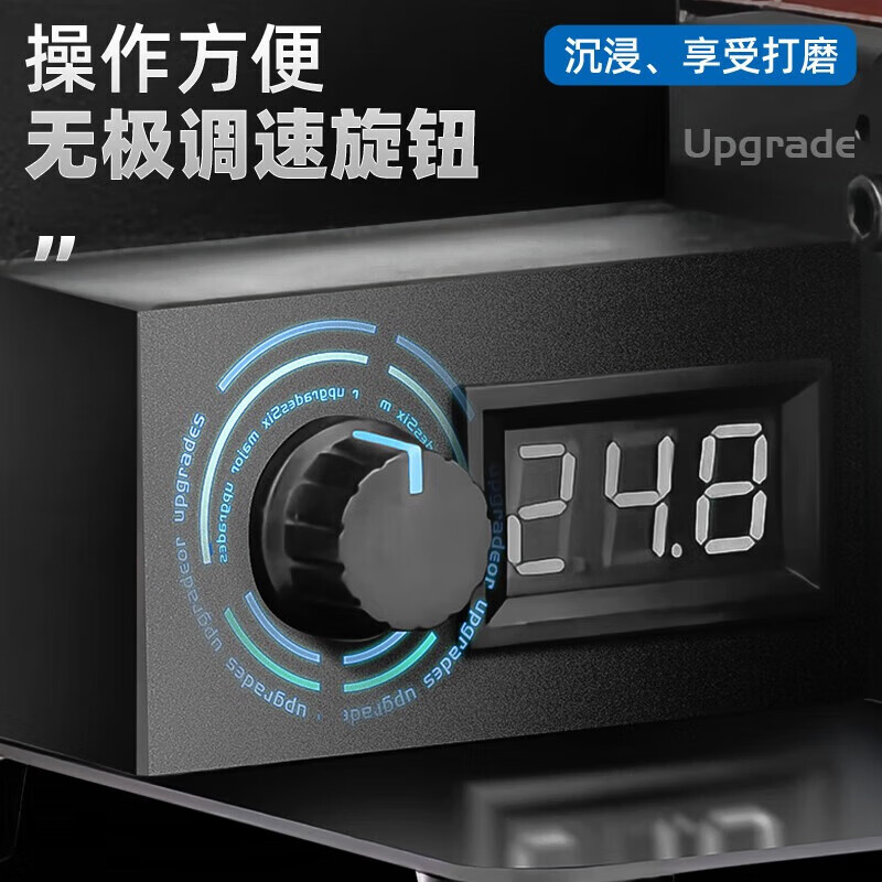 Minxi electric belt sanding machine fully automatic small mini grinding and polishing machine household knife sharpening artifact multi-functional knife sharpening tool 350w polishing wheel + grinding wheel + digital display can be water grinded