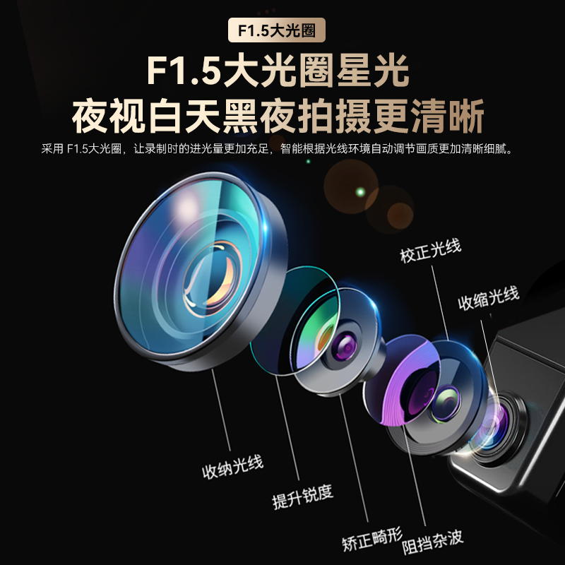 Hikvision driving recorder, ultra-clear special car, hidden wire-free car parking monitoring, front and rear dual recording