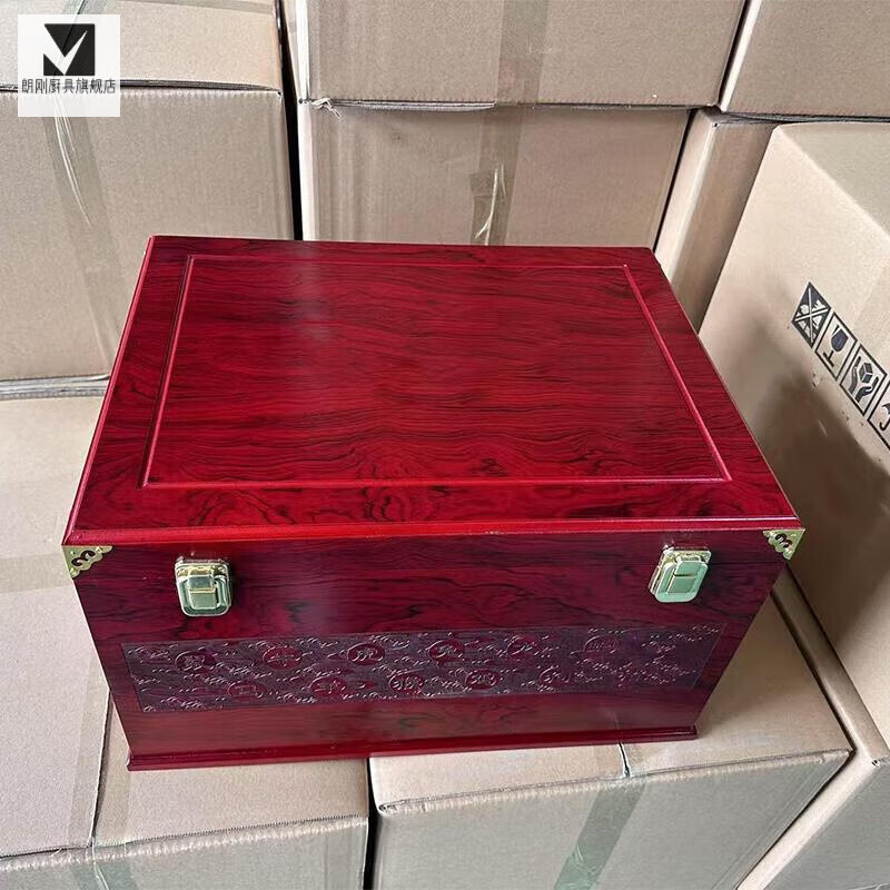 ZHIO red special twelve zodiac collection wooden box Feitian wine special box white wine wooden gift box sealed wine packaging box 12 zodiac retro color