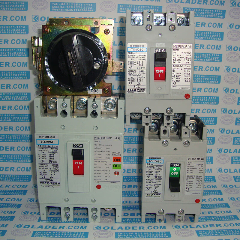 TECO TO-50EC/TO-100EC/TO-225ETECO no-fuse circuit breaker FG-23CA-U4 TO-225E 3P 125A no-fuse circuit breaker