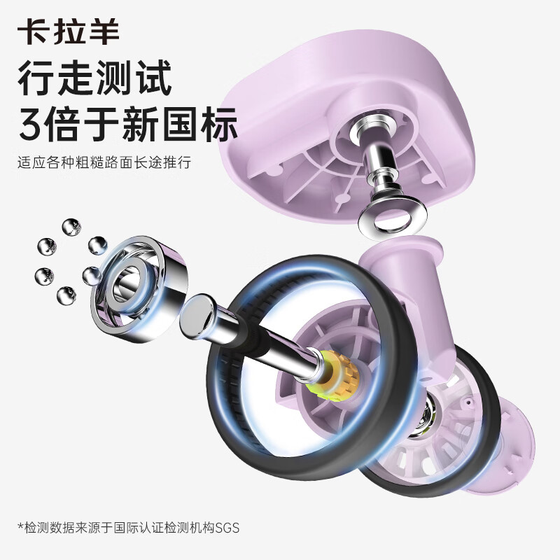 Kara Sheep front-opening cover expandable suitcase side-opening large-capacity suitcase trolley case lightweight boarding case 20 inches