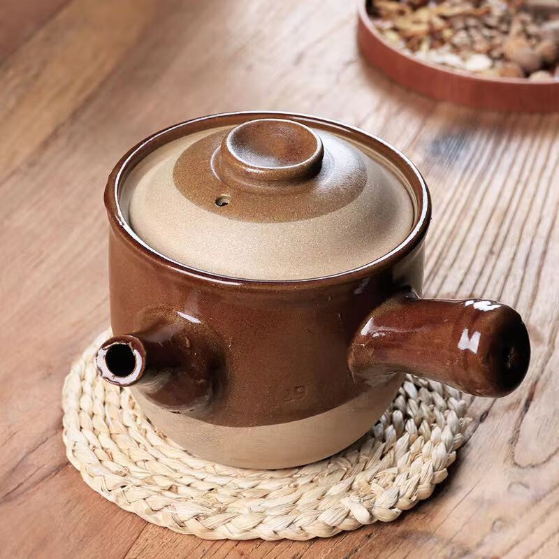 Chaosihui medicine jar household medicine boiling traditional old-fashioned pottery pottery pottery health pot Chinese medicine pot decoction pot open fire pottery pot pottery pot small fire use 1500ml