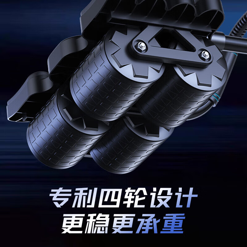 Four-wheel eight-support abdominal wheel, automatic rebound, men's and women's abdominal muscle trainer, abdominal curling exercise equipment, weight loss training, slim belly, blue, four-wheel, eight-support, automatic rebound + silent wheel + smart app