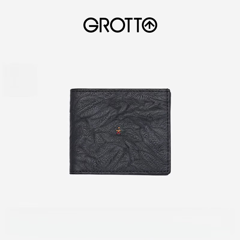 GeleGele Classic Short Wallet Genuine Leather Multi-Slot Card Holder Gift for Men and Women Classic Black (Little Boy) Ready in Stock