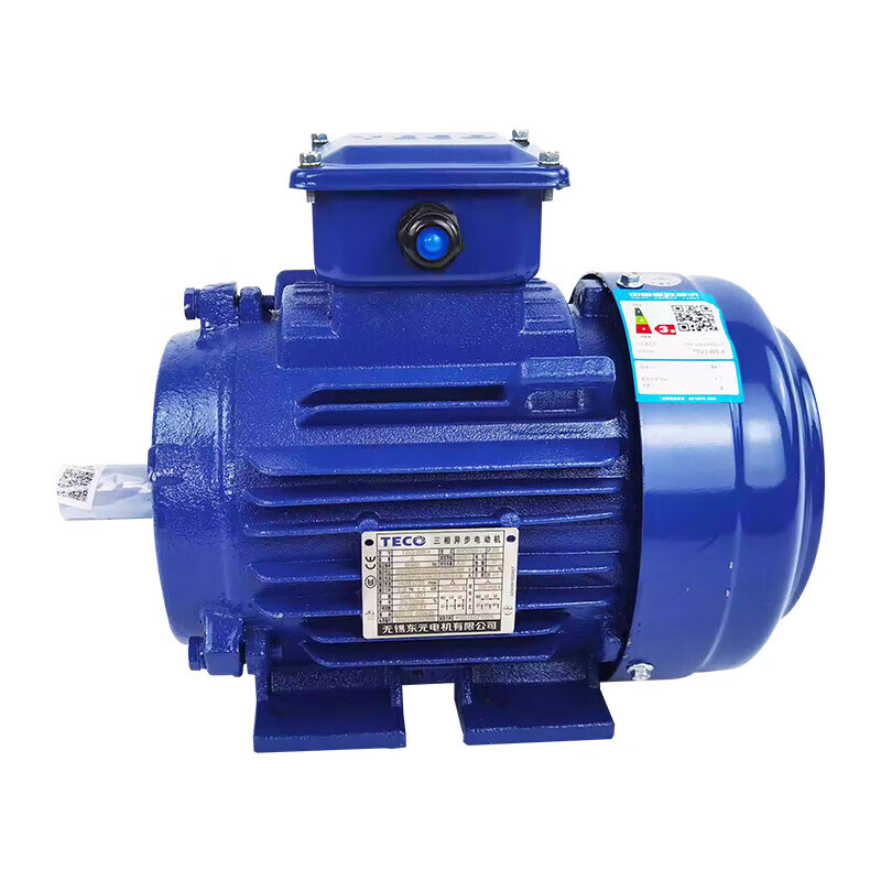 TECO TECO Motor TEV3 132S-2 three-phase asynchronous motor 3/4/5.5/7.5KW horizontal AC motor TEV3-80M-21.5HP0.75KW-2P-