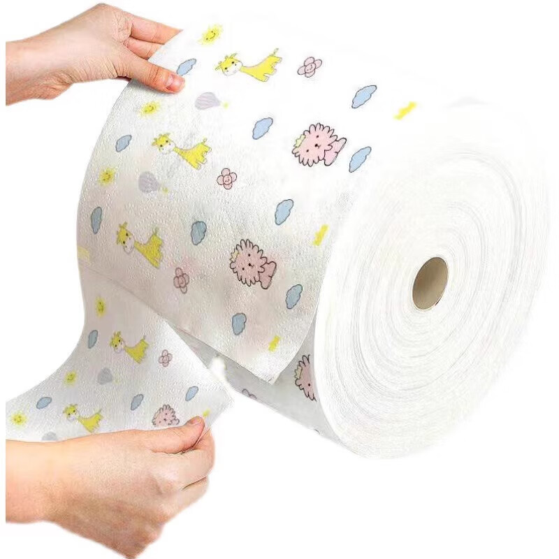 Lazy rags wet and dry household cleaning supplies kitchen paper special paper towels disposable dishcloth 1 layer 100 pieces * 1 roll 20 * 20 printed style