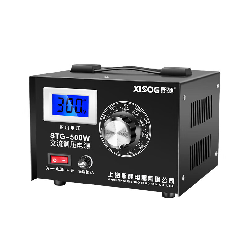 Xishuo voltage regulator 220v single-phase adjustable autotransformer small voltage regulation isolated AC voltage regulating power supply isolated STG-2000W six-digit color screen/0-300V
