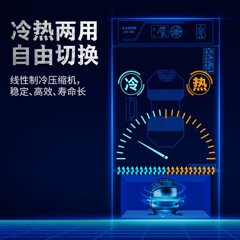 Lishi biochemical incubator constant temperature and humidity box bacteria and mold incubator microbiology laboratory test box seed germination HWS-80 constant temperature and humidity incubator