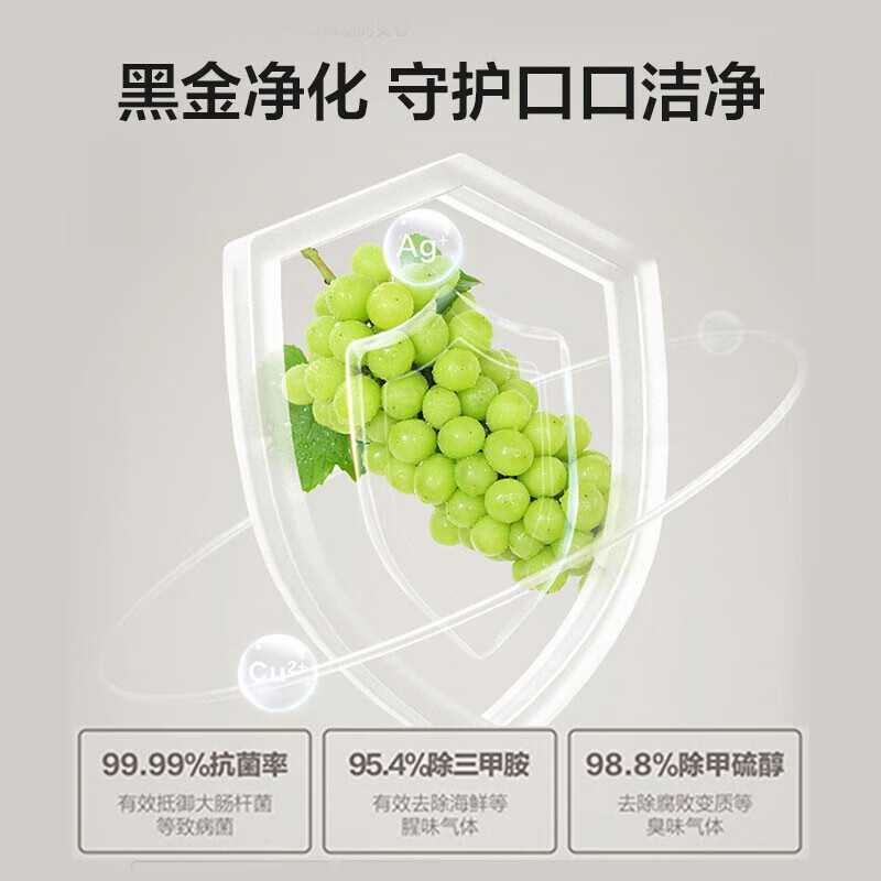 Leader refrigerator produced by Haier 618L side-by-side double-door air-cooled frost-free first-class energy efficiency inverter household large-capacity white refrigerator Leader 618L ice white + first-class dual inverter + black gold purification and antibacterial