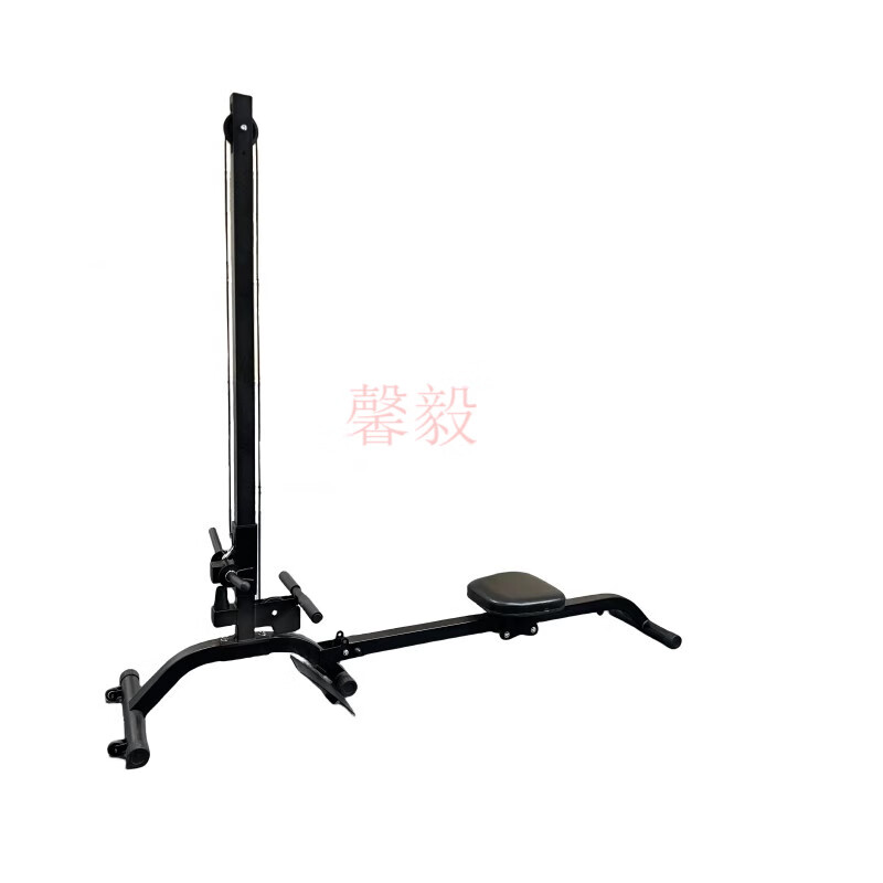 Dumbbell rowing machine is a multi-functional household small foldable indoor equipment for belly strengthening, whole body fat burning training, all black bare machine without weights