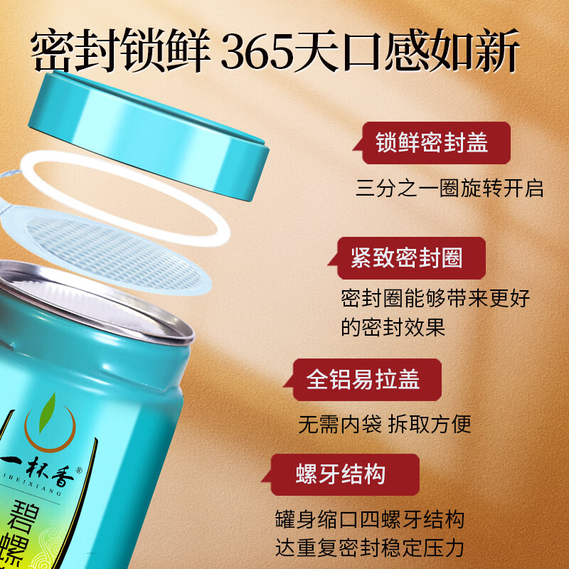 A cup of fragrant tea green tea Biluochun 500g 2025 new tea Mingqian New Year gift box for self-drinking tea bag