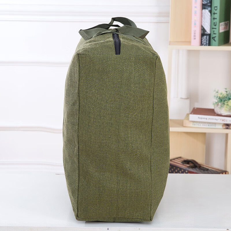 Storage bag canvas portable quilt organizing luggage clothes packing bag moving bag quilt bag extra large army green
