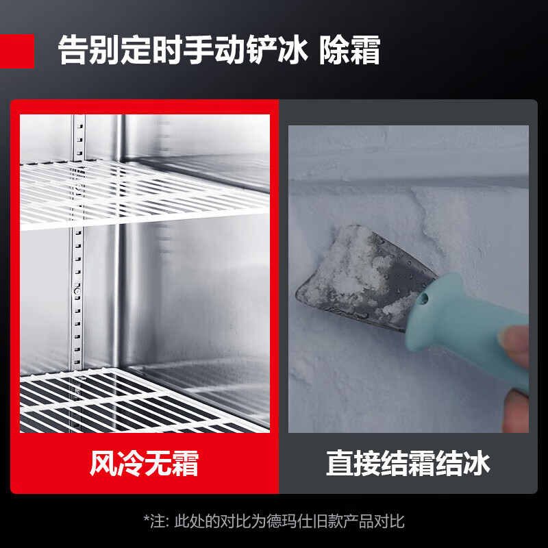 Demashi (DEMASHI) six-door freezer commercial six-door refrigerator vertical tall kitchen fresh refrigeration six-door kitchen refrigerator air-cooled frost-free GK1.6L6F fully refrigerated