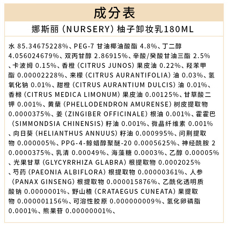 Nursery Grapefruit Makeup Remover 180ml Cleansing Deep Cleansing Soothing Makeup Remover Gel Eyes and Lips Can Be Used as Birthday Gift for Women