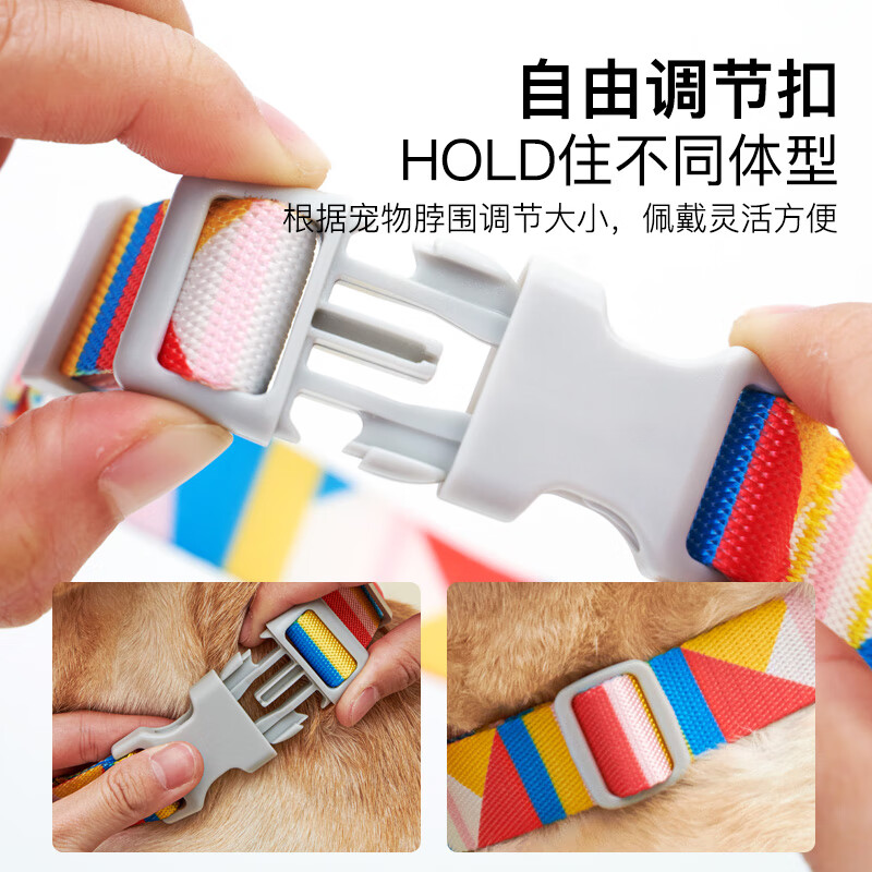 TUFF HOUND dog collar leash set small and medium-sized dogs adjustable dog leash sky blue S size