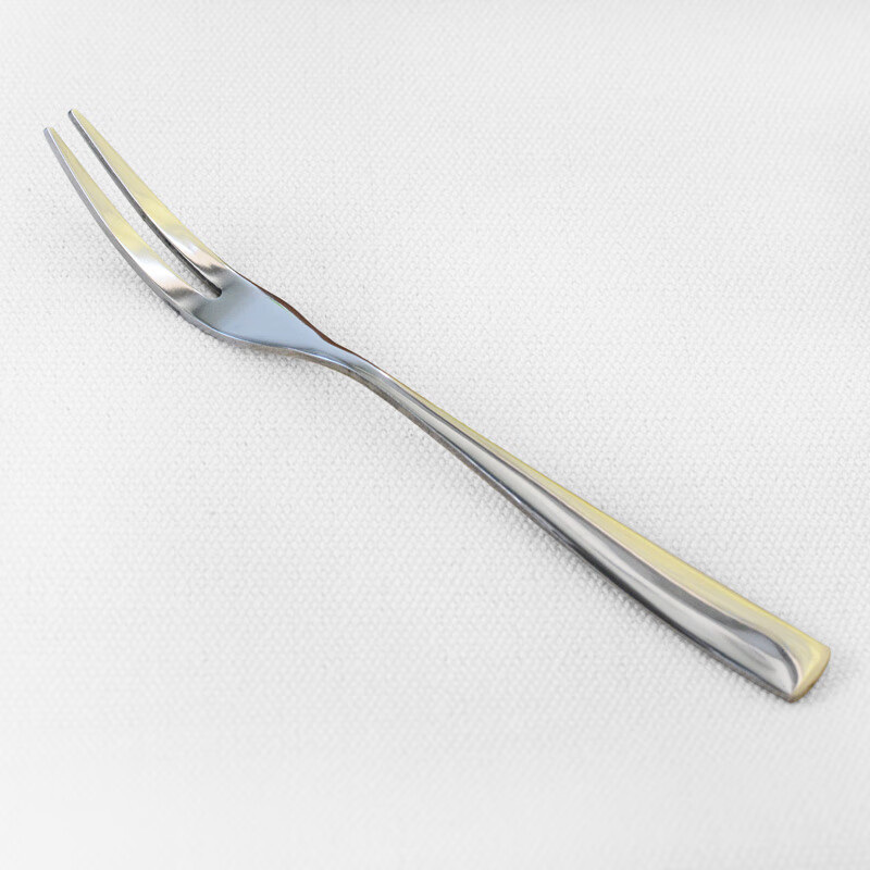 Original idea of stainless steel fruit fork set, creative two-finger cake fork, dessert fork, salad fork, mooncake fork, small fruit fork-6 pieces