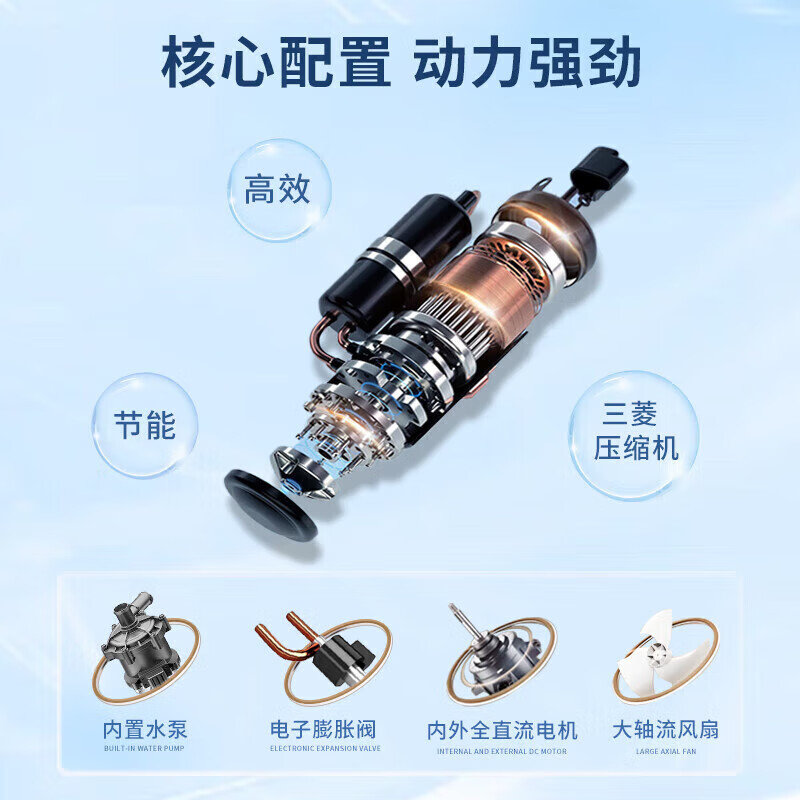 Haier's national subsidy is 15% off, ceiling-mounted embedded air conditioner 3/5 HP, central air conditioner one to one, frequency conversion energy saving, shop commercial office living room, heating and cooling 5 HP, first-class energy efficiency, energy-saving sterilization, powerful cooling and heating 7YAC81