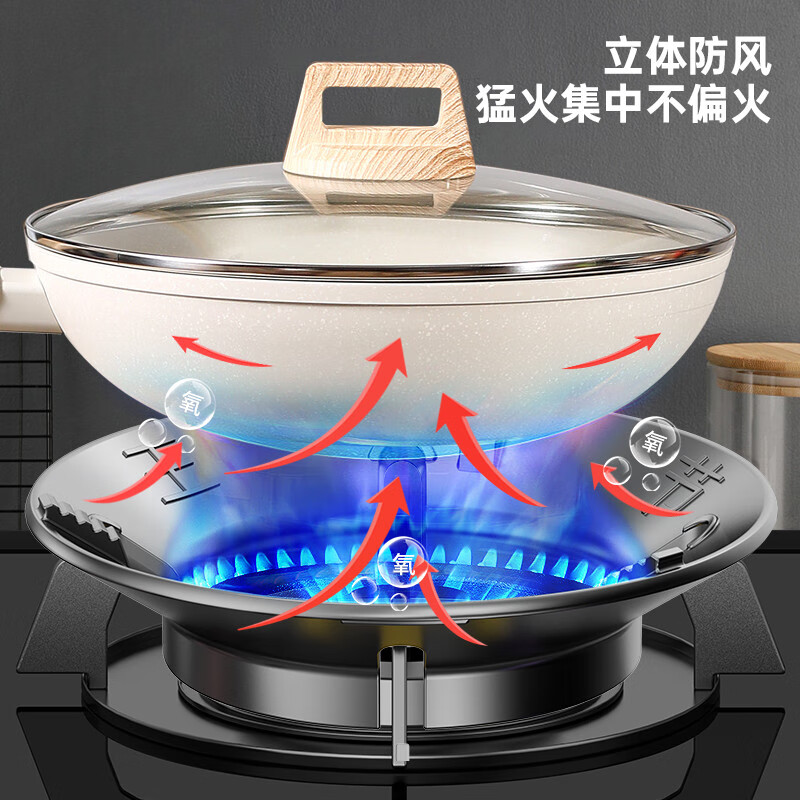 Ao Yan Laite thick cast iron gas stove windshield anti-slip bracket support gas stove universal fire windshield stove shelf (exclusive five-claw universal fireproof windshield 2 pieces)