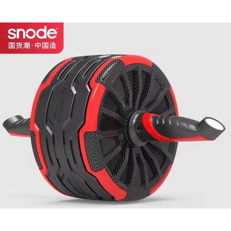 Snode abdominal wheel abdominal muscle wheel household roller giant wheel automatic rebound home fitness equipment E320 Chinese red_steel spring rebound_automatic rebound