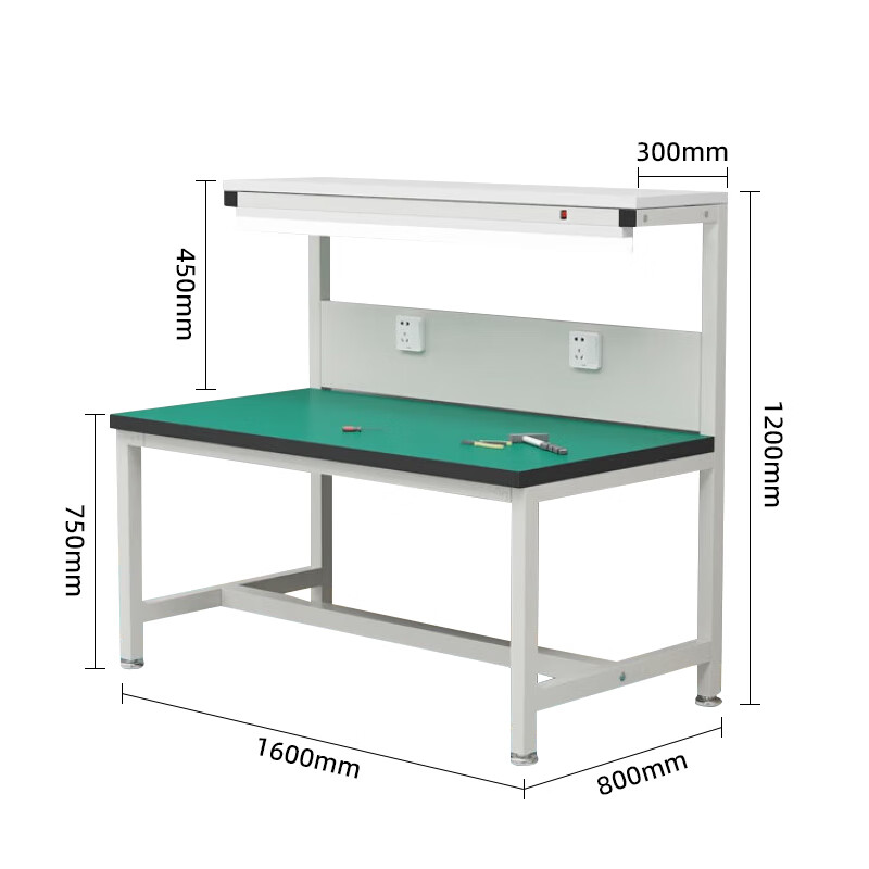 Zhangshi Yijia anti-static workbench double layer 160*80*75*120 electronic repair bench experimental table workshop assembly line with partition operating table