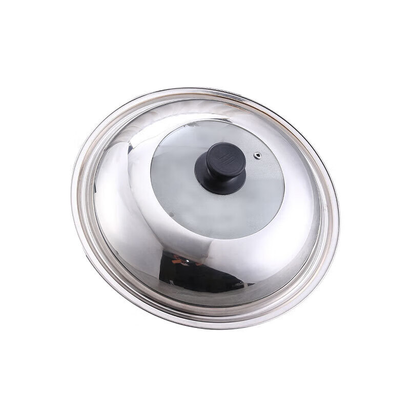 Fat Donglai same style pot lid stainless steel thickening and heightening see-through glass combination household pan wok universal lid supermarket visible pot lid 32 32 specifications