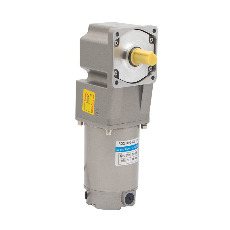 Yue Changsheng 12V DC motor 24V reduction motor right angle hollow 200W forward and reverse high torque speed regulating gear motor reduction ratio 40K (0-45 revolutions per minute) Zhongshi (24V) motor + speed regulator