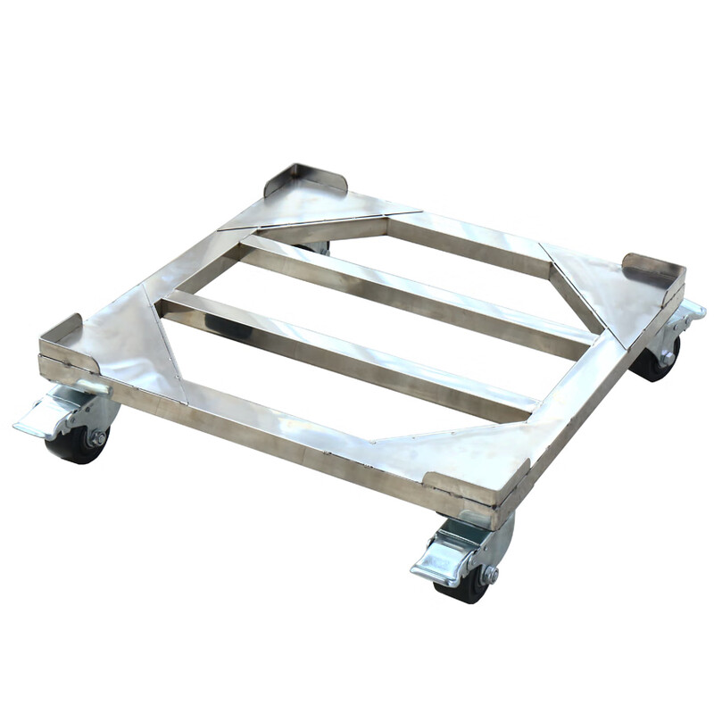 Jieyunmao stainless steel double-door refrigerator mobile base ice maker heavy-duty wheel bracket universal wheel brake load-bearing bracket 92*66304 stainless steel