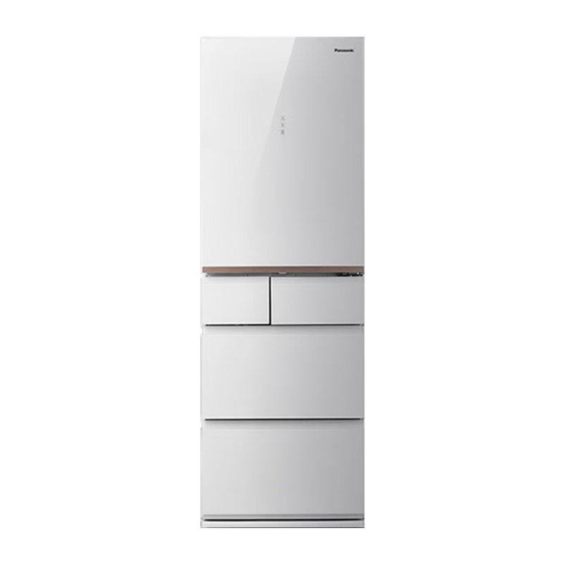 Panasonic multi-door refrigerator 435L embedded inverter air-cooled frost-free household automatic ice making TE43AXB-W white 435L glass panel