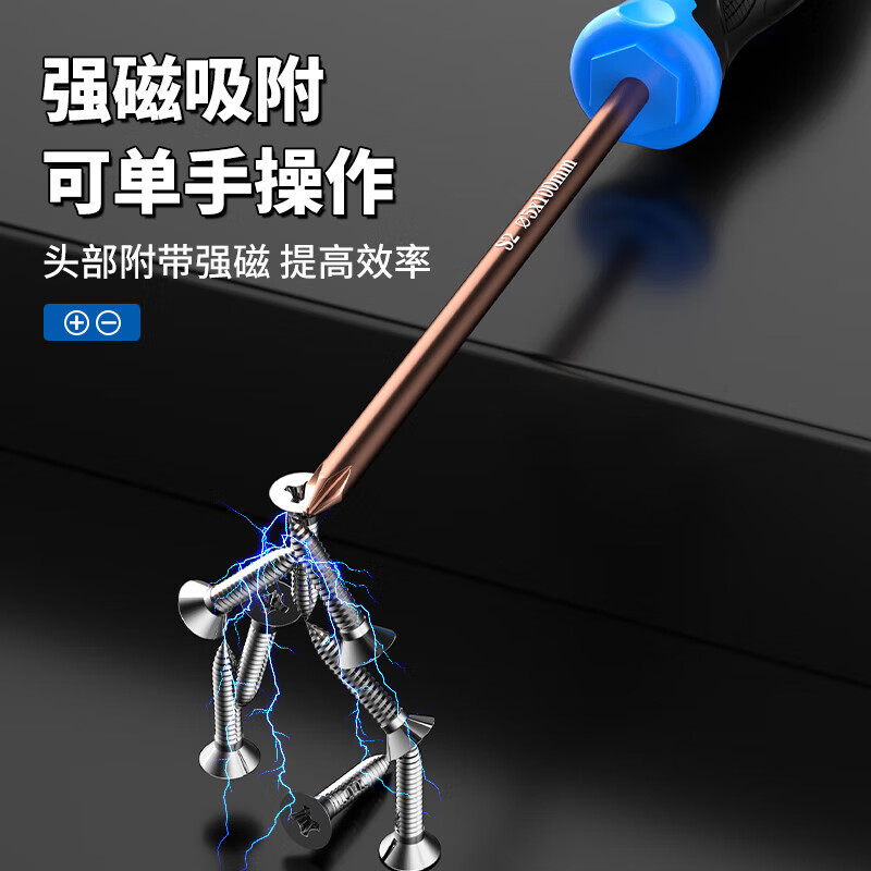 Slotted cross screwdriver industrial grade screwdriver tool set strong magnetic screwdriver household high hardness small screwdriver 3*100mm cross screwdriver single pack