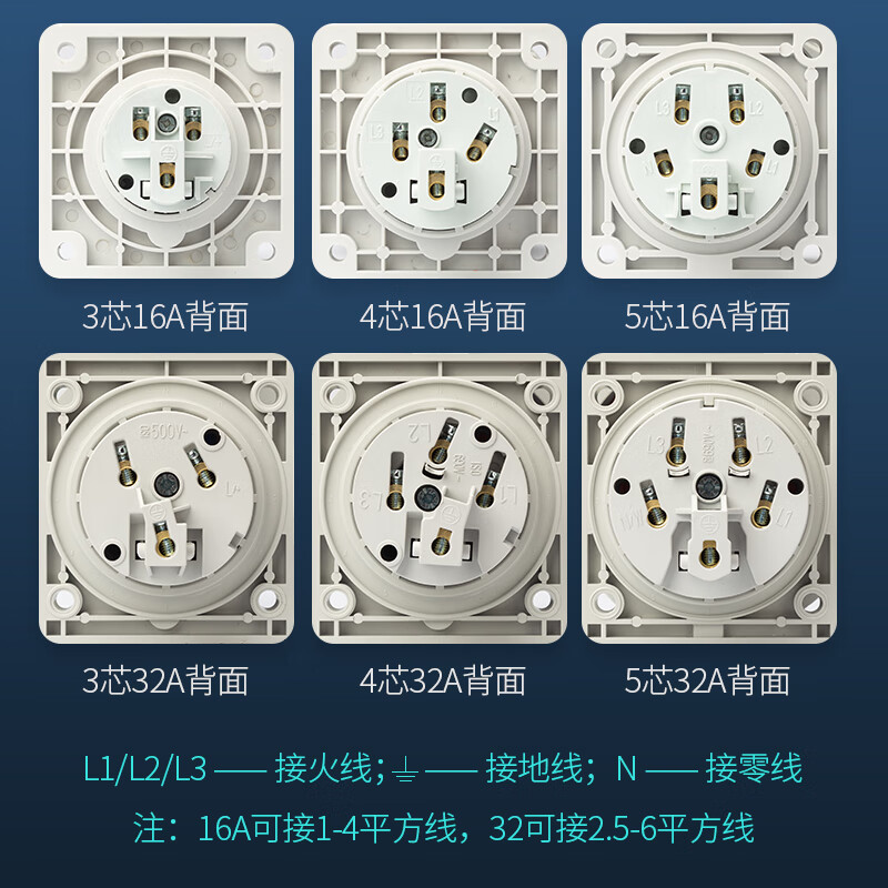 Chint aviation plug 16A waterproof industrial socket 3-core 4-core 5-core coupling connector 32A 380V IP67 plug-three core 16A