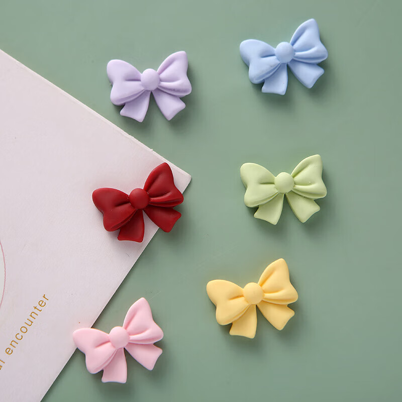 Macaron color bow diy resin jewelry accessories homemade mobile phone case hairpin hairpin decorative material purple