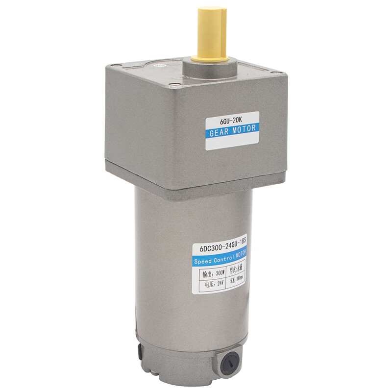 Yue Changsheng DC brushed reduction motor high torque 12v24V48v adjustable speed forward and reverse/torque gear micro motor 80 type 100W output shaft 10MM key 4 50 rpm DC motor DC12V